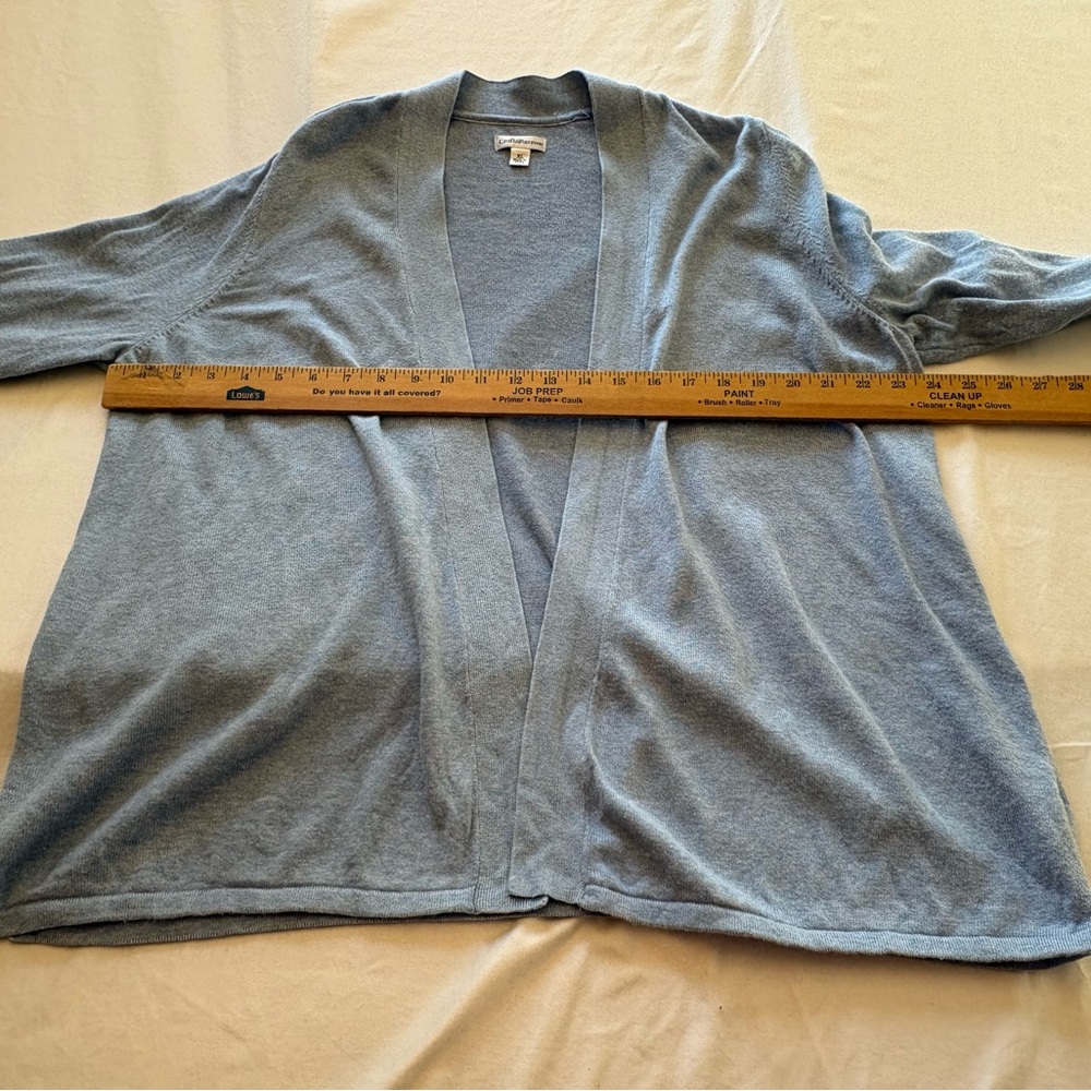 Croft & Barrow | Light Blue Open Cardigan | XL | Cotton Blend - Picture 5 of 6